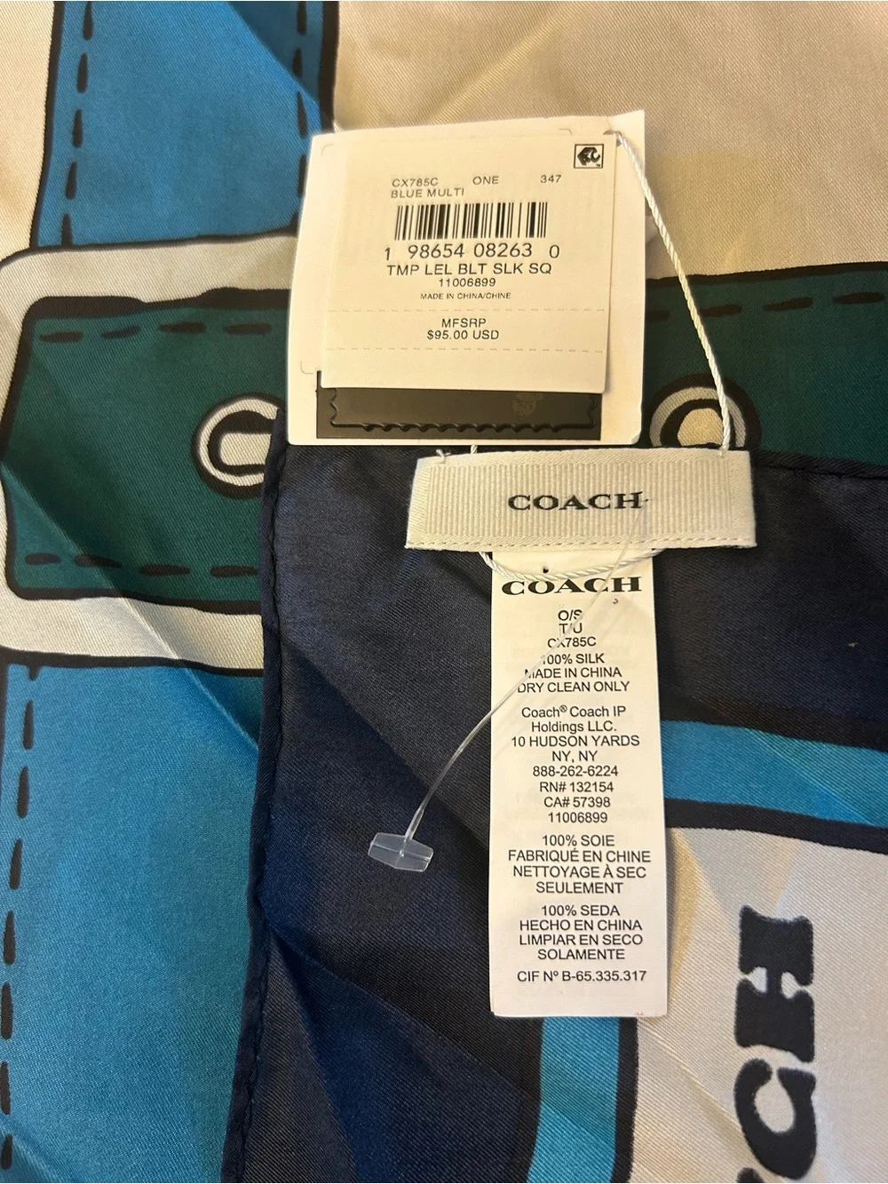 Coach 100% silk